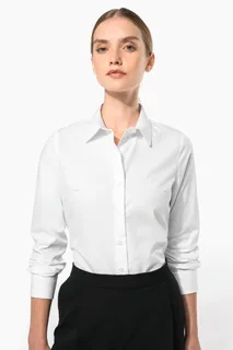 Kariban Ladies’ long-sleeved cotton poplin shirt – foto 3