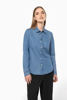 Kariban Damesblouse Denim – foto 3