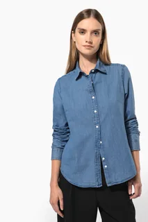 Kariban Damesblouse Denim – foto 1