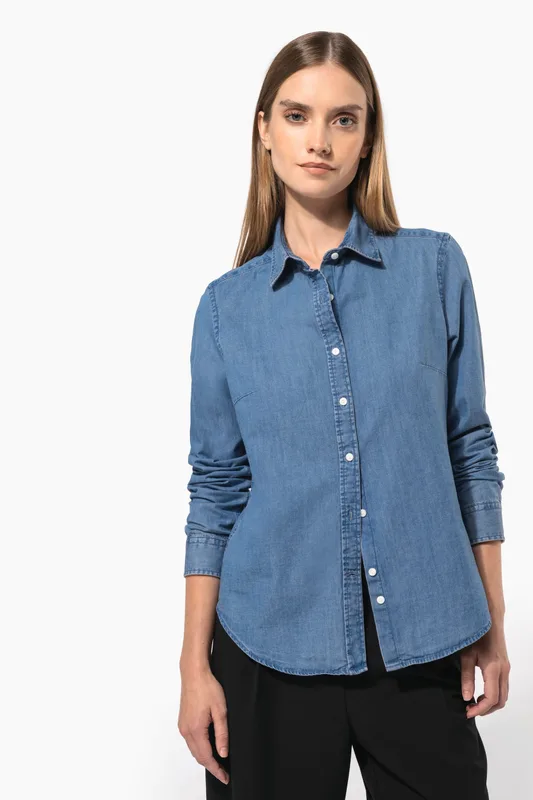 Kariban Damesblouse Denim