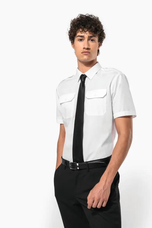 Kariban Men's short-sleeved pilot shirt