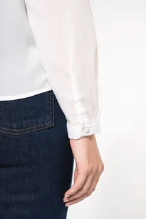Kariban Damesblouse in crêpe met lange mouwen – foto 5
