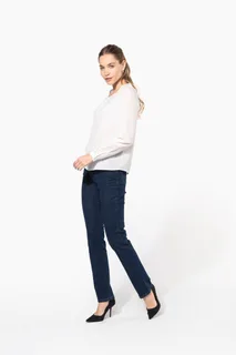 Kariban Damesblouse in crêpe met lange mouwen – foto 6