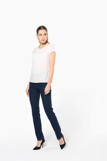Kariban Damesblouse in crêpe met korte mouwen – foto 6