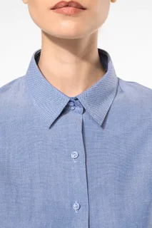 Kariban Dames Oxford blouse lange mouwen – foto 4