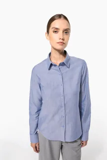 Kariban Dames Oxford blouse lange mouwen – foto 2