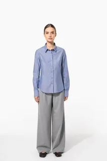 Kariban Dames Oxford blouse lange mouwen – foto 10