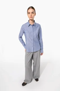Kariban Dames Oxford blouse lange mouwen – foto 7
