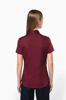 Kariban Ladies' short-sleeved cotton/elastane shirt – foto 2