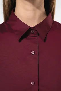 Kariban Ladies' short-sleeved cotton/elastane shirt – foto 4