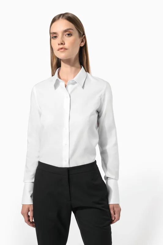 Kariban Dames non-iron blouse lange mouwen