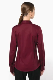 Kariban Dames stretch blouse lange mouwen – foto 3