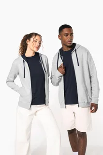 Kariban Ladies’ contrast hooded full zip sweatshirt – foto 6