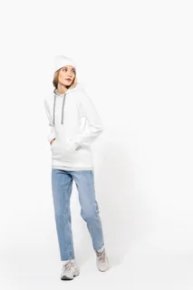 Kariban Damessweater met capuchon in contrasterende kleur – foto 6