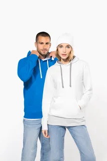 Kariban Damessweater met capuchon in contrasterende kleur – foto 11