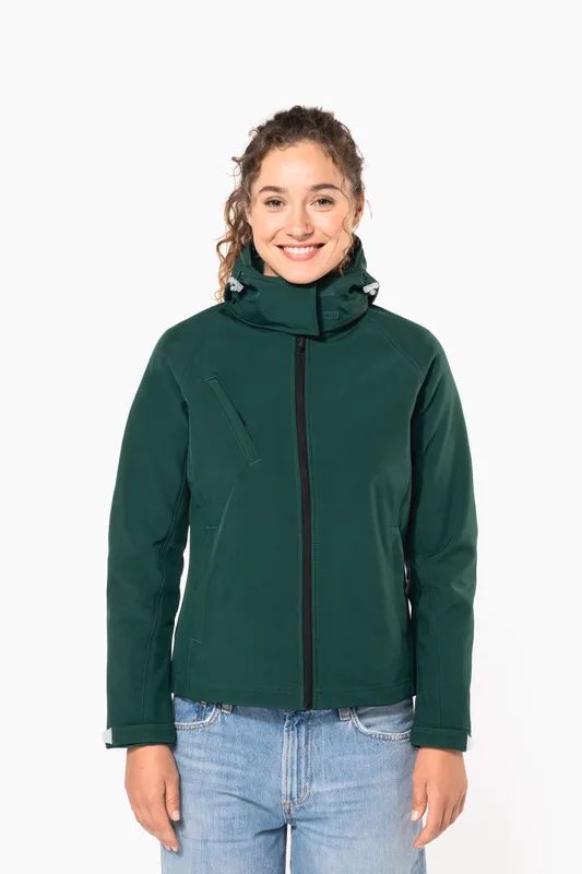 Kariban Dames softshell jas met afneembare capuchon