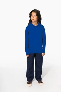 Kariban Gerecyclede kindersweater met capuchon – foto 2