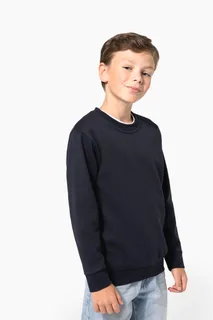 Kariban Gerecyclede kindersweater met ronde hals – foto 5