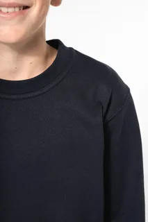 Kariban Gerecyclede kindersweater met ronde hals – foto 3