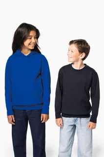 Kariban Gerecyclede kindersweater met ronde hals – foto 8