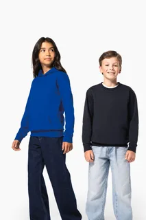 Kariban Gerecyclede kindersweater met ronde hals – foto 9