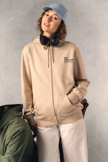 Kariban Gerecyclede uniseks sweater met rits en capuchon – foto 16