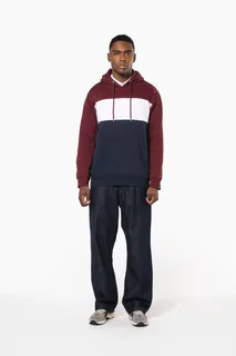 Kariban Driekleurige unisex sweater met capuchon – foto 13