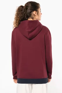 Kariban Driekleurige unisex sweater met capuchon – foto 3