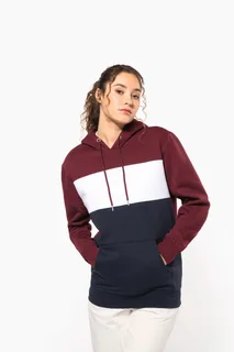 Kariban Driekleurige unisex sweater met capuchon – foto 11