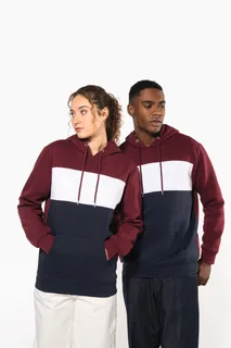 Kariban Driekleurige unisex sweater met capuchon – foto 9