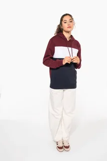Kariban Driekleurige unisex sweater met capuchon – foto 17