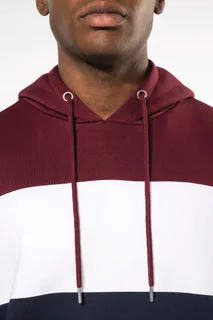 Kariban Driekleurige unisex sweater met capuchon – foto 6
