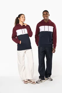 Kariban Driekleurige unisex sweater met capuchon – foto 16