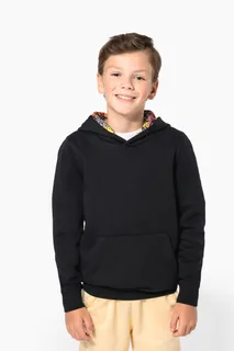 Kariban Sweater met contrasterende capuchon met motief – foto 4