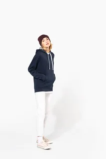 Kariban Unisex sweater met capuchon met contrasterend motief – foto 8
