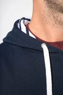 Kariban Unisex sweater met capuchon met contrasterend motief – foto 4
