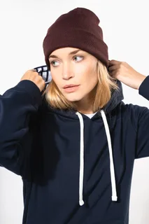 Kariban Unisex sweater met capuchon met contrasterend motief – foto 9