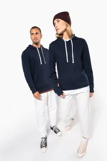 Kariban Unisex sweater met capuchon met contrasterend motief – foto 7