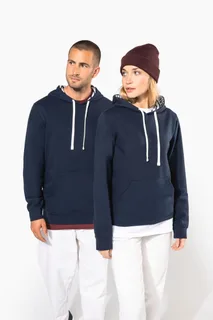 Kariban Unisex sweater met capuchon met contrasterend motief – foto 1