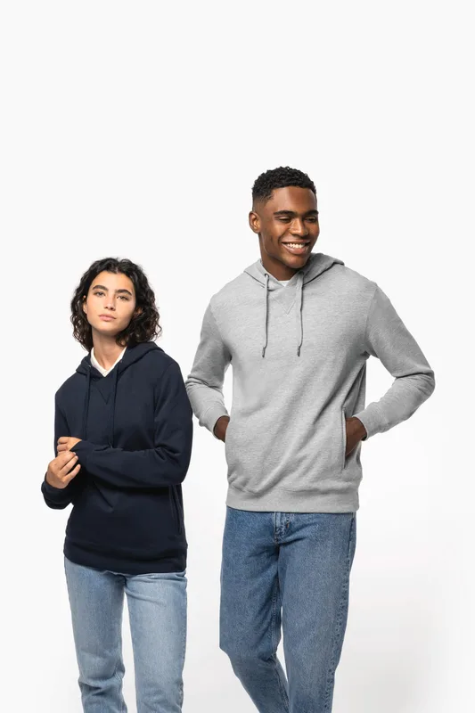 Kariban Ecologische uniseks sweater met capuchon