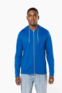 Kariban Licht katoenen sweatvest met capuchon – foto 2