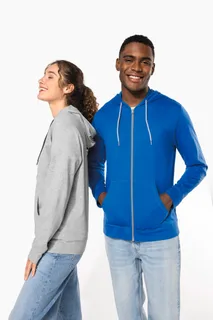 Kariban Licht katoenen sweatvest met capuchon – foto 1