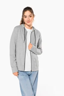 Kariban Licht katoenen sweatvest met capuchon – foto 13