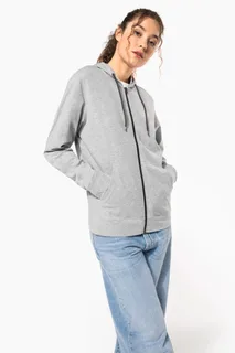 Kariban Licht katoenen sweatvest met capuchon – foto 8