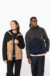 Kariban 3-in-1 regenparka met capuchon in twee kleuren uniseks – foto 1