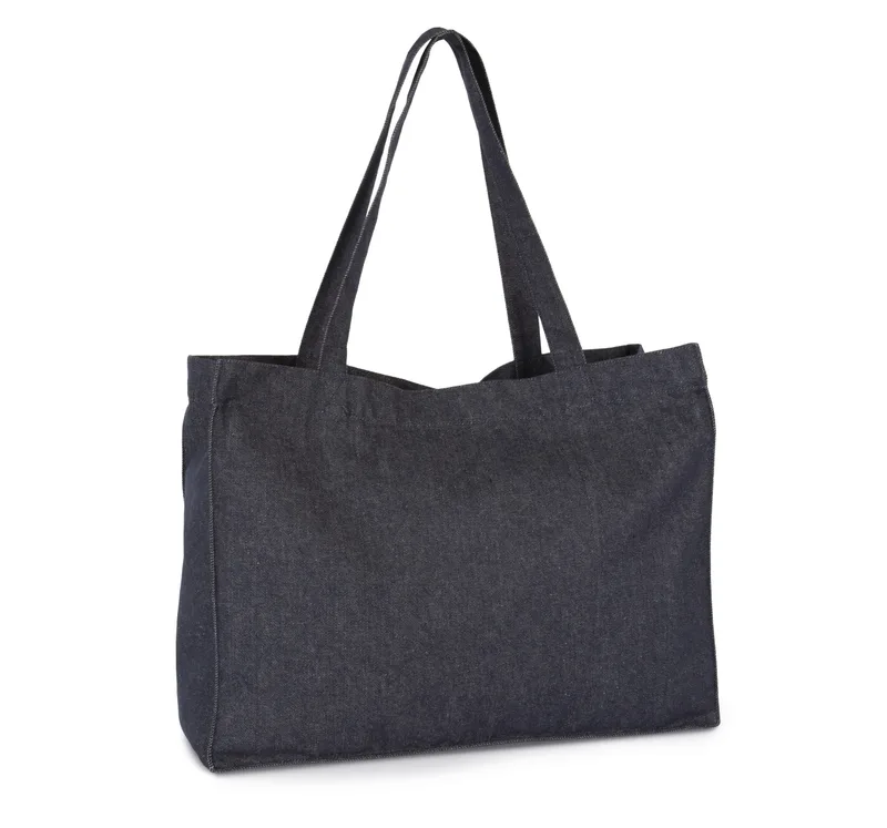 Kimood Grote shopper van denim