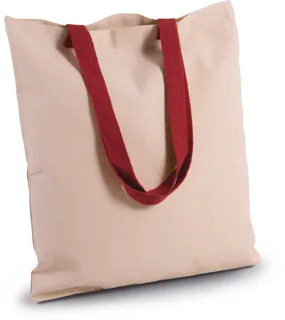 Kimood Flat canvas shopper with contrast handle – foto 2
