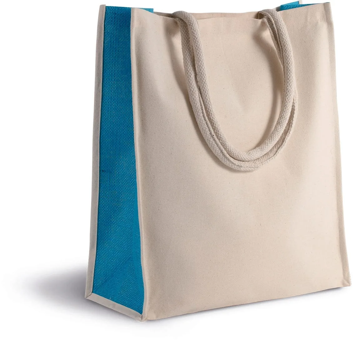 Kimood Cotton/jute tote bag - 23 L – te bedrukken met jouw logo of tekst