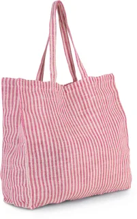 Kimood Gestreepte shopper van juco – foto 4