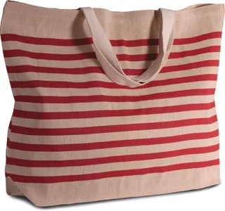 Kimood Grote strandtas van jute/katoen – foto 2